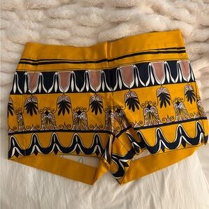 J. Crew Yellow and Black Patterned Shorts